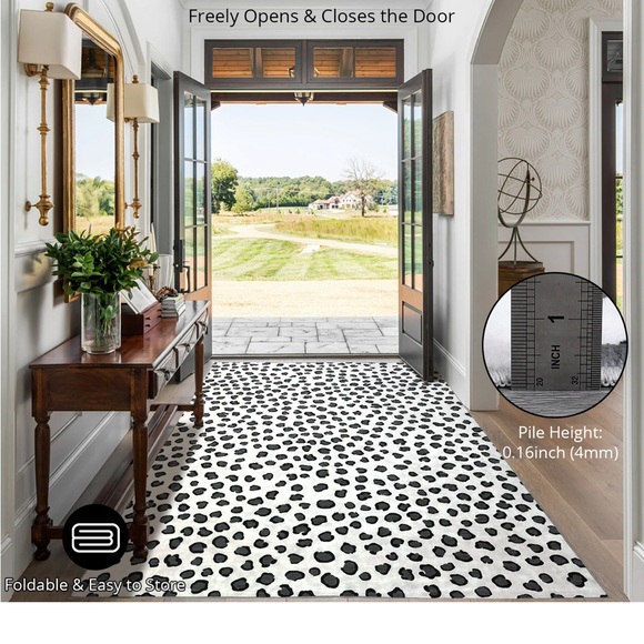 Washable Leopard Print Area Rug - Picture 7 of 10